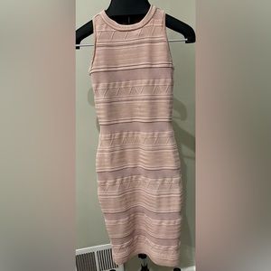 Midi Bodycon Dress. Bebe. Pink